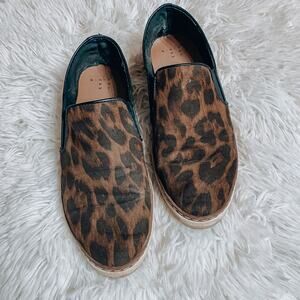 UNIVERSAL THREAD • Leopard Animal Print Microsuede Slip On Fashion Sneakers